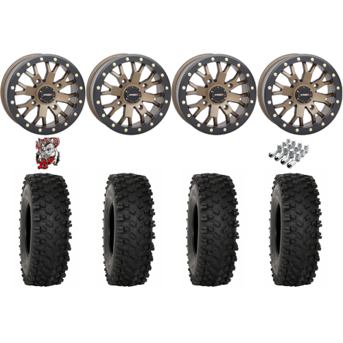 System 3 ATX470 33x10-15 Tires on SB-4 Bronze Beadlock Wheels