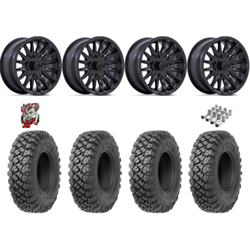 Valor Off-Road Alpha 32x10-15 Tires on MSA M49 Creed Matte Black Wheels