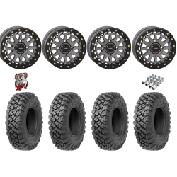 Valor Off-Road Alpha 35x10-15 Tires on SB-6 Gunmetal Beadlock Wheels