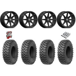 Valor Off-Road Alpha 35x10-15 Tires on V01 Gloss Black Wheels