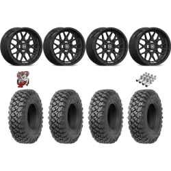 Valor Off-Road Alpha 35x10-15 Tires on V03 Gloss Black Wheels