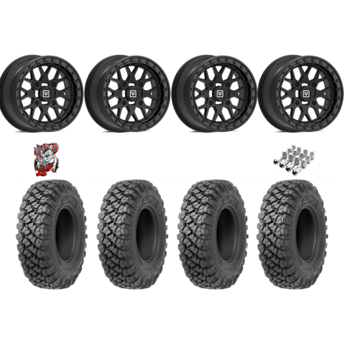 Valor Off-Road Alpha 35x10-15 Tires on V07 Satin Black Beadlock Wheels