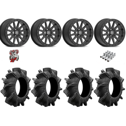 Assassinator Mud Tires 32x8-14 on V05 Satin Black Beadlock Wheels