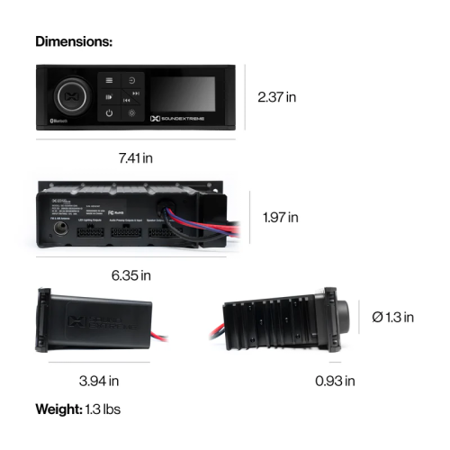 ECOXGEAR Marine Din Radio