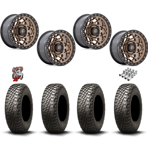 BFGoodrich Mud-Terrain KM3 32x10-15 Tires on Fuel Unit Matte Bronze Wheels