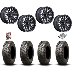 BFGoodrich Mud-Terrain KM3 28x10-14 Tires on MSA M49 Creed Matte Black & Machined Wheels