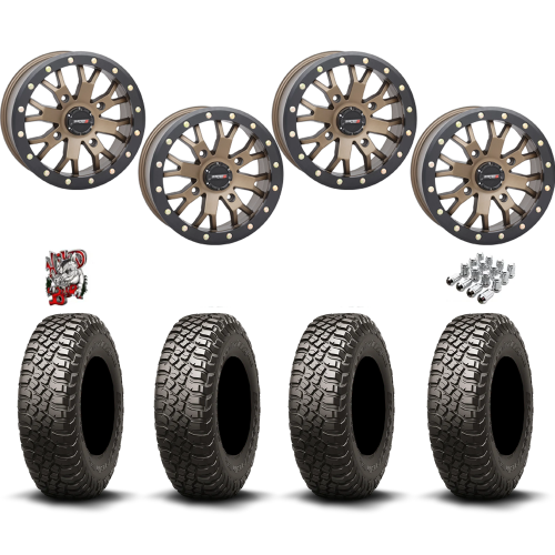 BFGoodrich Mud-Terrain KM3 32x10-15 Tires on SB-4 Bronze Beadlock Wheels