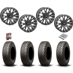 BFGoodrich Mud-Terrain KM3 28x10-14 Tires on SB-4 Matte Black Beadlock Wheels