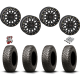 BFGoodrich Mud-Terrain KM3 32x10-15 Tires on SB-6 Matte Black Beadlock Wheels