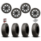 BFGoodrich Mud-Terrain KM3 32x10-14 Tires on SB-7 Matte Titanium Beadlock Wheels