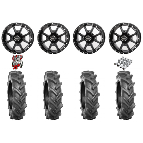 BKT AT 171 30x9-14 Tires on Frontline 556 Black Wheels