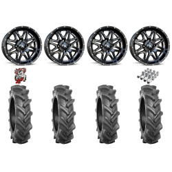 BKT AT 171 28x9-14 Tires on MSA M26 Vibe Milled Wheels