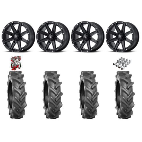 BKT AT 171 28x9-14 Tires on MSA M33 Clutch Wheels