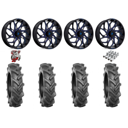 BKT AT 171 35-9-22 Tires on Fuel Runner Candy Blue Wheels