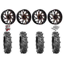 BKT AT 171 35-9-22 Tires on Fuel Runner Candy Orange Wheels