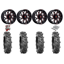 BKT AT 171 35-9-22 Tires on Fuel Runner Candy Red Wheels
