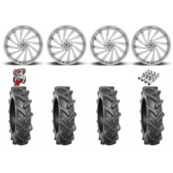 BKT AT 171 37-9-22 Tires on MSA M46 Blade Chrome Wheels