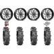 BKT AT 171 40x10-22 Tires on MSA M47 Sniper Gloss Black Milled Wheels