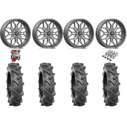 BKT AT 171 33x8-18 Tires on MSA M47 Sniper Gunmetal Milled Wheels