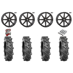 BKT AT 171 35-9-20 Tires on STI HD10 Gloss Black Wheels