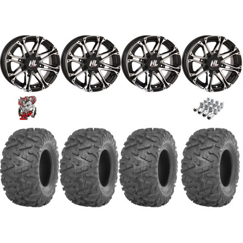 Maxxis Bighorn 2.0 2) 28x9-14 & 2) 28x11-14 Tires on HL3 Machined Wheels