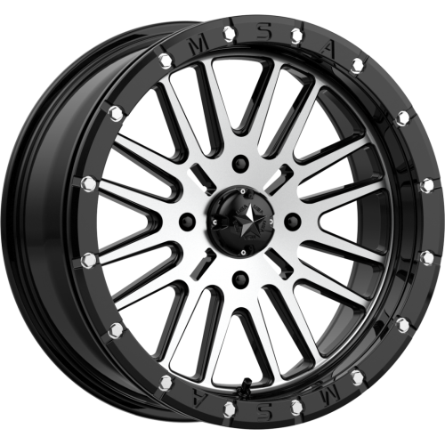 MSA M37 Brute Beadlock Gloss Black Machined 16x7 Wheel/Rim