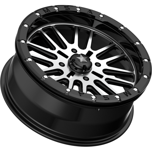 MSA M37 Brute Beadlock Gloss Black Machined 16x7 Wheel/Rim