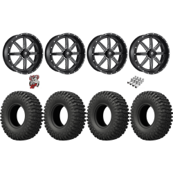 EFX MotoCrusher 40x10-18 Tires on Fuel Maverick Matte Black Milled Wheels