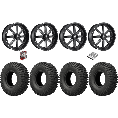 EFX MotoCrusher 40x10-18 Tires on Fuel Maverick Matte Black Milled Wheels