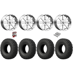 EFX MotoCrusher 40x10-18 Tires on MSA M34 Flash Chrome Wheels