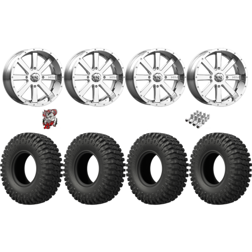 EFX MotoCrusher 40x10-18 Tires on MSA M34 Flash Chrome Wheels