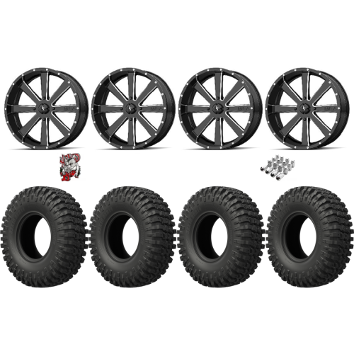 EFX MotoCrusher 40x10-18 Tires on MSA M34 Flash Gloss Black Milled Wheels