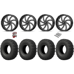 EFX MotoCrusher 37x10-18 Tires on MSA M36 Switch Gloss Black Milled Wheels