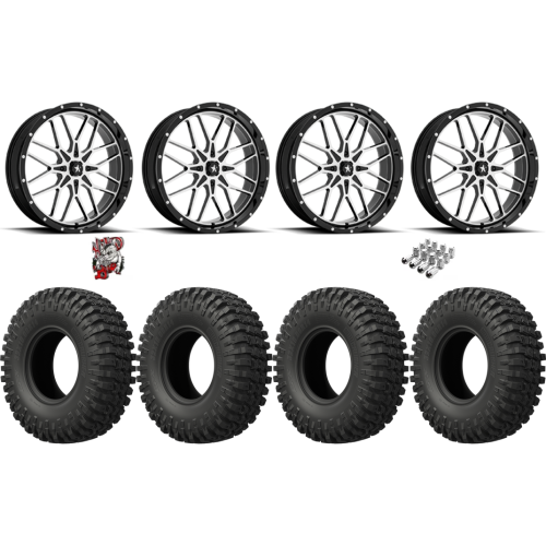 EFX MotoCrusher 40x10-18 Tires on MSA M45 Portal Machined Wheels