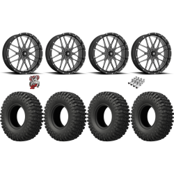 EFX MotoCrusher 37x10-18 Tires on MSA M45 Portal Gloss Black Milled Wheels