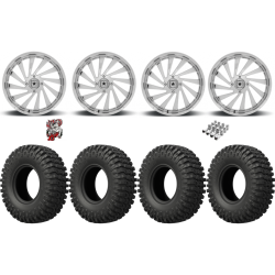 EFX MotoCrusher 37x10-18 Tires on MSA M46 Blade Chrome Wheels