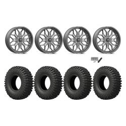 EFX MotoCrusher 37x10-18 Tires on MSA M47 Sniper Gunmetal Milled Wheels