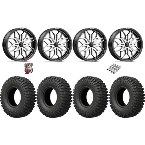 EFX MotoCrusher 40x10-18 Tires on MSA M47 Sniper Machined Wheels