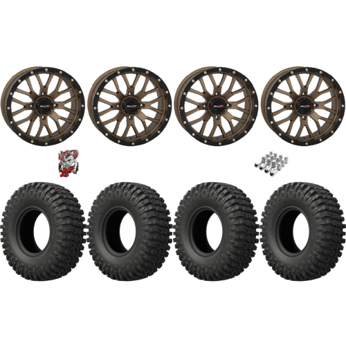 EFX MotoCrusher 37x10-18 Tires on ST-3 Bronze Wheels