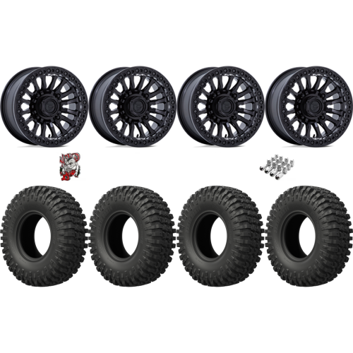 EFX MotoCrusher 32x10-15 Tires on Fuel Rincon Blackout Beadlock Wheels