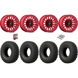 EFX MotoCrusher 32x10-15 Tires on Fuel Rincon Candy Red Beadlock Wheels