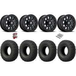 EFX MotoCrusher 32x10-15 Tires on Fuel Tactic Matte Black Wheels