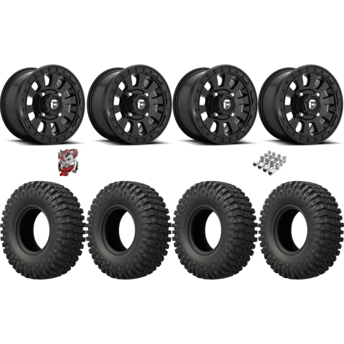 EFX MotoCrusher 35x10-15 Tires on Fuel Tactic Matte Black Wheels