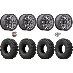 EFX MotoCrusher 32x10-15 Tires on Fuel Unit Matte Anthracite Wheels