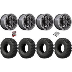 EFX MotoCrusher 32x10-15 Tires on Fuel Unit Matte Black Wheels