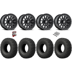 EFX MotoCrusher 32x10-15 Tires on Fuel Vector Matte Black Wheels