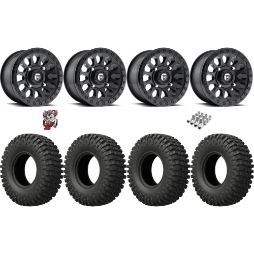 EFX MotoCrusher 32x10-15 Tires on Fuel Vector Matte Black Wheels