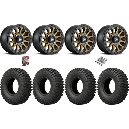 EFX MotoCrusher 32x10-15 Tires on Fuel Vector Matte Bronze Wheels