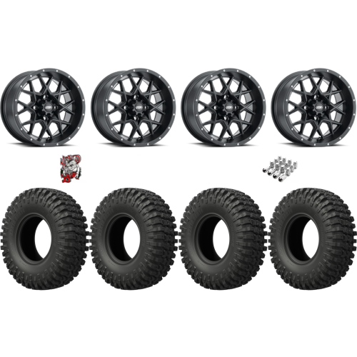 EFX MotoCrusher 35x10-15 Tires on ITP Hurricane Satin Black Wheels