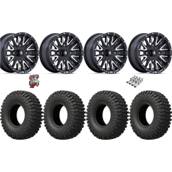 EFX MotoCrusher 32x10-15 Tires on MSA M49 Creed Matte Black & Machined Wheels